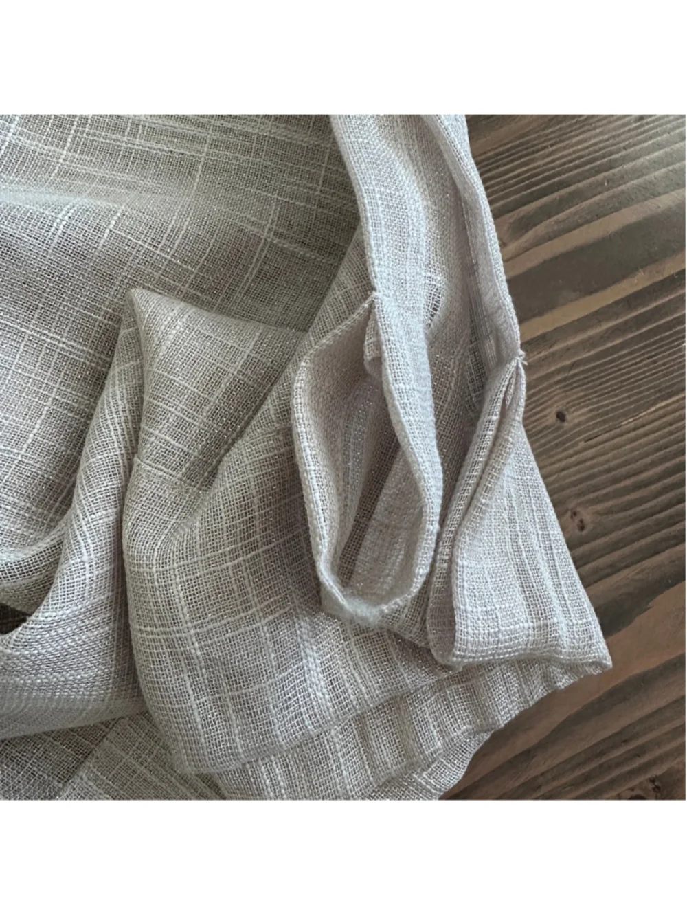 Rodeo Home Sheer Curtain Panel Beige 54x84 Textured Window Single Panel